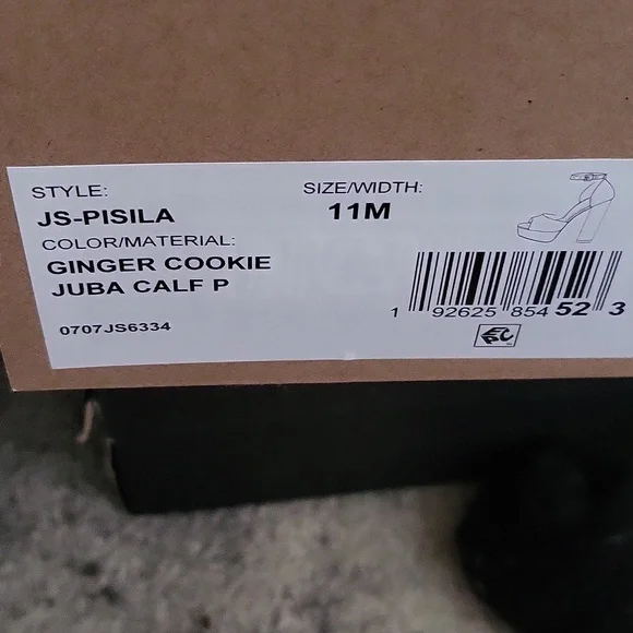 NWB Jessica Simpson Ginger Cookie Juba Calf Pisila Sandals Size 11M - Picture 3 of 6